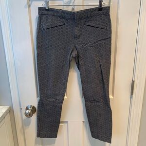 Gray patterned skinny ankle pants from Gap